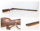 GERMANIC Antique JAEGER RIFLE .62 Caliber Hesse Bavaria Musket Carved Wooden Trigger Guard & Stock - 1 of 18