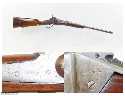 Mid-1860s CIVIL WAR Antique SHARPS NEW MODEL 1863 .52 Percussion CARBINE