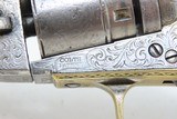 RARE ENGRAVED Antique COLT Pocket NAVY CARTRIDGE .38 Rimfire Revolver VINE SCROLL ENGRAVED Rimfire with Fancy Grips - 6 of 21