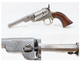 RARE ENGRAVED Antique COLT Pocket NAVY CARTRIDGE .38 Rimfire Revolver VINE SCROLL ENGRAVED Rimfire with Fancy Grips - 1 of 21