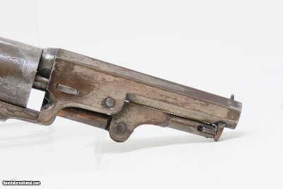 c1858 SCROLL ENGRAVED, SILVER PLATE Antique MANHATTAN POCKET Revolver .31 With STAGE COACH ROBBERY CYLINDER SCENE! - Image 22 of 22