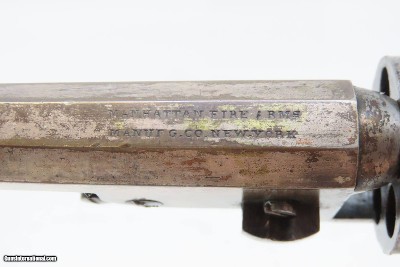 c1858 SCROLL ENGRAVED, SILVER PLATE Antique MANHATTAN POCKET Revolver .31 With STAGE COACH ROBBERY CYLINDER SCENE! - Image 9 of 22