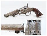 c1858 SCROLL ENGRAVED, SILVER PLATE Antique MANHATTAN POCKET Revolver .31 With STAGE COACH ROBBERY CYLINDER SCENE!