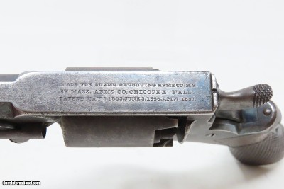 c1861 MASS. ARMS ADAMS PATENT Pocket Revolver .31 Percussion RARE 1 of 4,300 Manufactured, 3 1/4” - Image 8 of 17