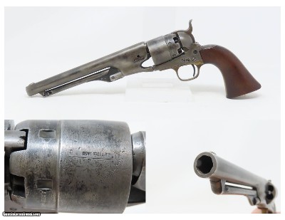 1862 CIVIL WAR Antique U.S. COLT M1861 Army FOUR SCREW Percussion Revolver
SCARCE 4-SCREW Revolver Used into the WILD WEST!