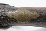 CHISELED CARVED SILVER MOTHER of PEARL Inlaid HORN Tipped FLINTLOCK Pirate Gorgeous Workmanship, High Condition - 11 of 20