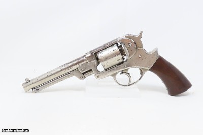 CIVIL WAR Antique U.S. STARR ARMS M1858 Army .44 PERCUSSION Revolver Nickel U.S. Contract Double Action ARMY Revolver - Image 2 of 19