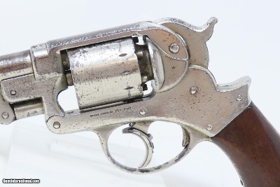 CIVIL WAR Antique U.S. STARR ARMS M1858 Army .44 PERCUSSION Revolver Nickel U.S. Contract Double Action ARMY Revolver - Image 4 of 19