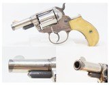 c1881 NICKEL & IVORY Antique SHERIFF’S Model 1877 COLT LIGHTNING Revolver
Etched Panel 2 1/2” Barrel