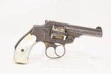 SILVER & GOLD PLATED, ENGRAED 1st Model S&W .32 Safety Hammerless 5-Shot “LEMONSQUEEZER” Revolver w/PEARL GRIPS - 15 of 18