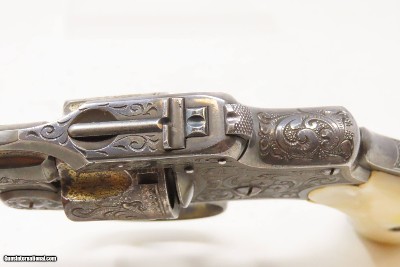 SILVER & GOLD PLATED, ENGRAED 1st Model S&W .32 Safety Hammerless 5-Shot “LEMONSQUEEZER” Revolver w/PEARL GRIPS - Image 8 of 18