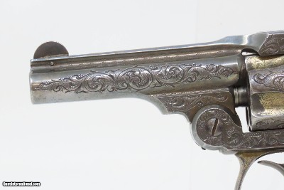SILVER & GOLD PLATED, ENGRAED 1st Model S&W .32 Safety Hammerless 5-Shot “LEMONSQUEEZER” Revolver w/PEARL GRIPS - Image 5 of 18