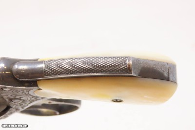 SILVER & GOLD PLATED, ENGRAED 1st Model S&W .32 Safety Hammerless 5-Shot “LEMONSQUEEZER” Revolver w/PEARL GRIPS - Image 7 of 18
