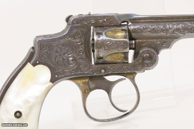 SILVER & GOLD PLATED, ENGRAED 1st Model S&W .32 Safety Hammerless 5-Shot “LEMONSQUEEZER” Revolver w/PEARL GRIPS - Image 17 of 18