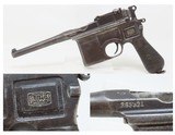 CHINESE Manufactured MAUSER C96 Broomhandle Pistol COPY 7.63x25mm C&R
With MAUSER c1930 Commercial Markings - 1 of 21