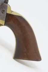 c1861 Antique COLT 1849 POCKET Revolver w/HOLSTER CIVIL WAR FRONTIER 6” w Stagecoach Robbery Holdup Cylinder Scene - 5 of 23