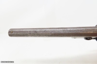 c1861 Antique COLT 1849 POCKET Revolver w/HOLSTER CIVIL WAR FRONTIER 6” w Stagecoach Robbery Holdup Cylinder Scene - Image 12 of 23