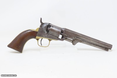 c1861 Antique COLT 1849 POCKET Revolver w/HOLSTER CIVIL WAR FRONTIER 6” w Stagecoach Robbery Holdup Cylinder Scene - Image 20 of 23