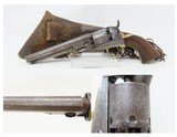 c1861 Antique COLT 1849 POCKET Revolver w/HOLSTER CIVIL WAR FRONTIER 6” w Stagecoach Robbery Holdup Cylinder Scene - 1 of 23