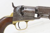 c1861 Antique COLT 1849 POCKET Revolver w/HOLSTER CIVIL WAR FRONTIER 6” w Stagecoach Robbery Holdup Cylinder Scene - 22 of 23