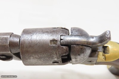 c1861 Antique COLT 1849 POCKET Revolver w/HOLSTER CIVIL WAR FRONTIER 6” w Stagecoach Robbery Holdup Cylinder Scene - Image 10 of 23