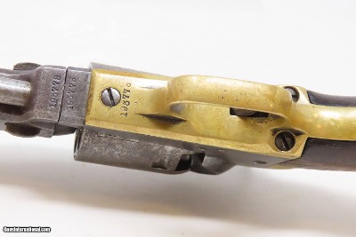 c1861 Antique COLT 1849 POCKET Revolver w/HOLSTER CIVIL WAR FRONTIER 6” w Stagecoach Robbery Holdup Cylinder Scene - Image 18 of 23