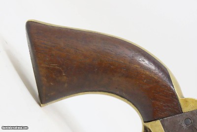 c1861 Antique COLT 1849 POCKET Revolver w/HOLSTER CIVIL WAR FRONTIER 6” w Stagecoach Robbery Holdup Cylinder Scene - Image 21 of 23