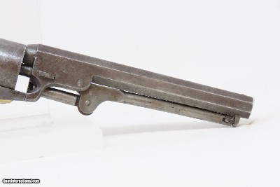 c1861 Antique COLT 1849 POCKET Revolver w/HOLSTER CIVIL WAR FRONTIER 6” w Stagecoach Robbery Holdup Cylinder Scene - Image 23 of 23