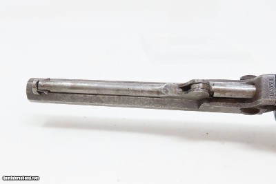c1861 Antique COLT 1849 POCKET Revolver w/HOLSTER CIVIL WAR FRONTIER 6” w Stagecoach Robbery Holdup Cylinder Scene - Image 19 of 23