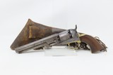 c1861 Antique COLT 1849 POCKET Revolver w/HOLSTER CIVIL WAR FRONTIER 6” w Stagecoach Robbery Holdup Cylinder Scene - 3 of 23