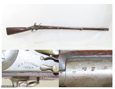 Antique M. T. WICKHAM U.S. M1816 MEXICAN-AMERICAN WAR Flintlock MUSKET FEDERALLY INSPECTED “GF” Marked Musket