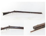 Mid-1800s Antique Half Stock PERCUSSION .43 Caliber TARGET RifleWith DOUBLE SET TRIGGER - 1 of 18