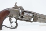 c1862 CIVIL WAR Antique SAVAGE Revolving Fire Arms .36 cal NAVY Two Trigger Unique Two-Stage Single Action Revolver - 4 of 17