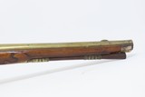ORNATE CONTINENTAL EUROPEAN Antique Flintlock Pistol w BRASS LOCK, BARREL 18th Century Fighting Pistol in .60 Caliber - 5 of 19
