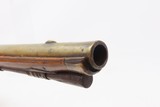 ORNATE CONTINENTAL EUROPEAN Antique Flintlock Pistol w BRASS LOCK, BARREL 18th Century Fighting Pistol in .60 Caliber - 8 of 19