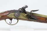 ORNATE CONTINENTAL EUROPEAN Antique Flintlock Pistol w BRASS LOCK, BARREL 18th Century Fighting Pistol in .60 Caliber - 4 of 19