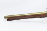 ORNATE CONTINENTAL EUROPEAN Antique Flintlock Pistol w BRASS LOCK, BARREL 18th Century Fighting Pistol in .60 Caliber - 19 of 19