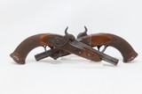 Antique BRACE of Belt Pistols Octagonal Barrels .46 Caliber Matched Pair Twin Sidearms from 19th Century Europe - 2 of 25