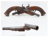 Antique BRACE of Belt Pistols Octagonal Barrels .46 Caliber Matched Pair Twin Sidearms from 19th Century Europe - 1 of 25