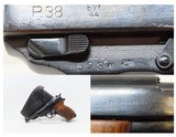 German MAUSER World War II Third Reich “byf/44” Code 9mm C&R P.38 w/HOLSTER WaA135 Proofed w 2 Mags & Wooden Grips - 1 of 23