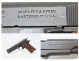 ICONIC c1918 World War I U.S. ARMY COLT Model 1911 .45 Pistol C&R GREAT WAR John Moses Browning’s Most Enduring Design