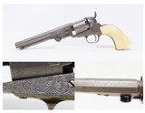 GUSTAVE YOUNG Factory Engraved COLT 1849 Revolver ANTIQUE IVORY GRIPS c1853 MODEL 1849 .31 Caliber PERCUSSION “Pocket Revolver”
