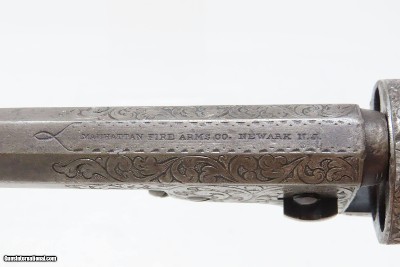 SCROLL ENGRAVED Antique MANHATTAN NAVY Revolver .36 CIVIL WAR c1862 With Multi-Panel ENGRAVED CYLINDER SCENE - Image 9 of 18