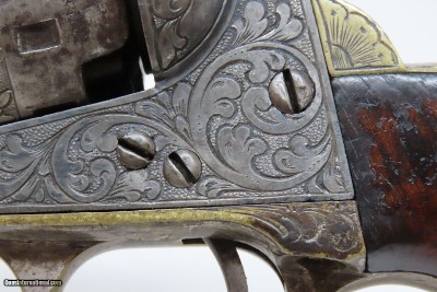 SCROLL ENGRAVED Antique MANHATTAN NAVY Revolver .36 CIVIL WAR c1862 With Multi-Panel ENGRAVED CYLINDER SCENE - Image 6 of 18