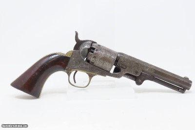 SCROLL ENGRAVED Antique MANHATTAN NAVY Revolver .36 CIVIL WAR c1862 With Multi-Panel ENGRAVED CYLINDER SCENE - Image 15 of 18