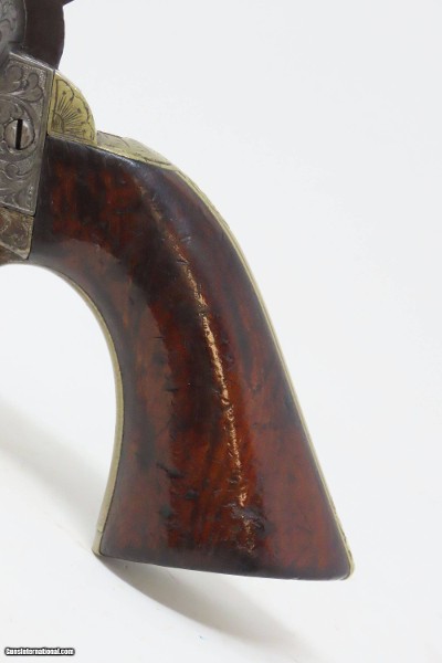 SCROLL ENGRAVED Antique MANHATTAN NAVY Revolver .36 CIVIL WAR c1862 With Multi-Panel ENGRAVED CYLINDER SCENE - Image 3 of 18