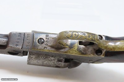 SCROLL ENGRAVED Antique MANHATTAN NAVY Revolver .36 CIVIL WAR c1862 With Multi-Panel ENGRAVED CYLINDER SCENE - Image 13 of 18