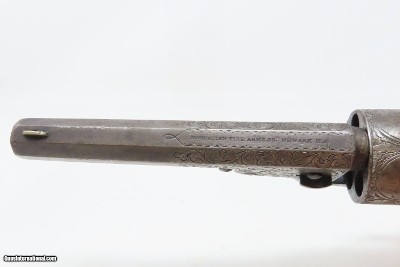 SCROLL ENGRAVED Antique MANHATTAN NAVY Revolver .36 CIVIL WAR c1862 With Multi-Panel ENGRAVED CYLINDER SCENE - Image 10 of 18