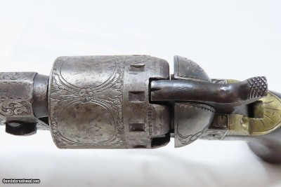 SCROLL ENGRAVED Antique MANHATTAN NAVY Revolver .36 CIVIL WAR c1862 With Multi-Panel ENGRAVED CYLINDER SCENE - Image 8 of 18