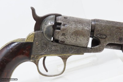SCROLL ENGRAVED Antique MANHATTAN NAVY Revolver .36 CIVIL WAR c1862 With Multi-Panel ENGRAVED CYLINDER SCENE - Image 17 of 18